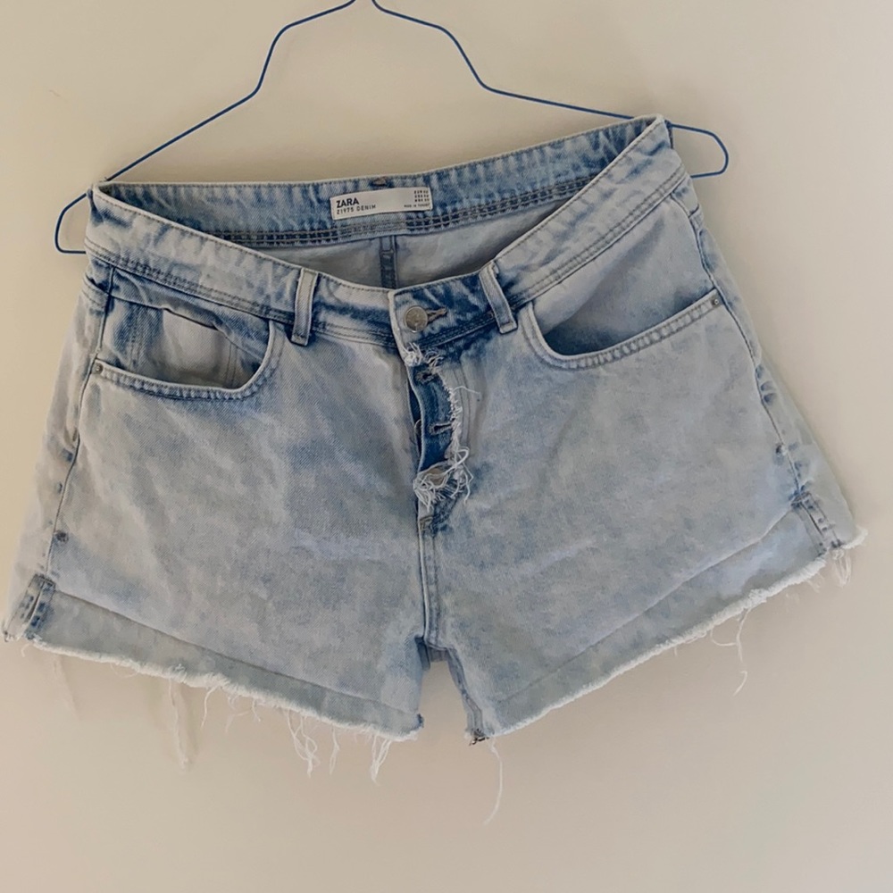 Zara denim cutoff shorts